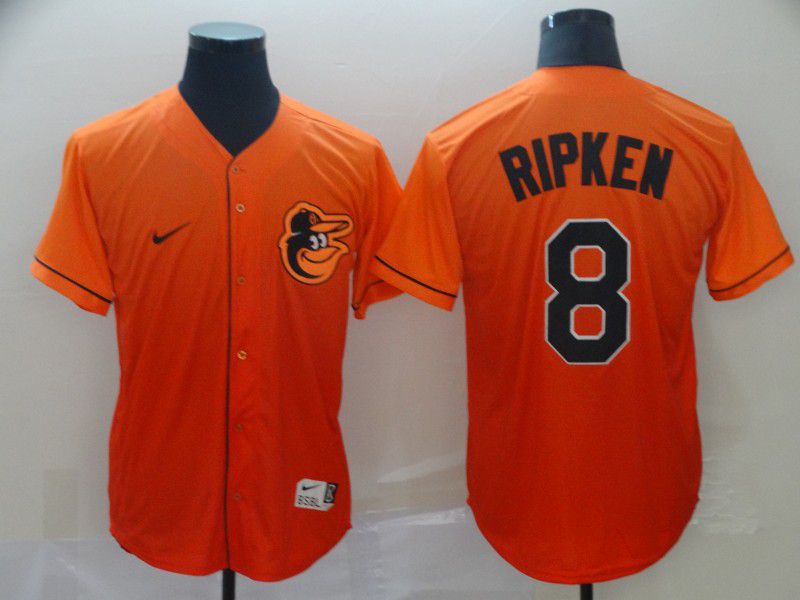 Men Baltimore Orioles #8 Ripken Orange Game 2021 Nike MLB Jerseys